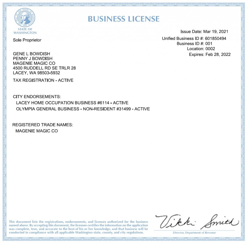 wa state business license lookup